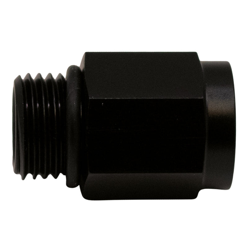 DeatschWerks 6AN ORB Male to M12 X 1.5 Metric Female (Incl O-Ring) - Anodized Matte Black DeatschWerks Fittings