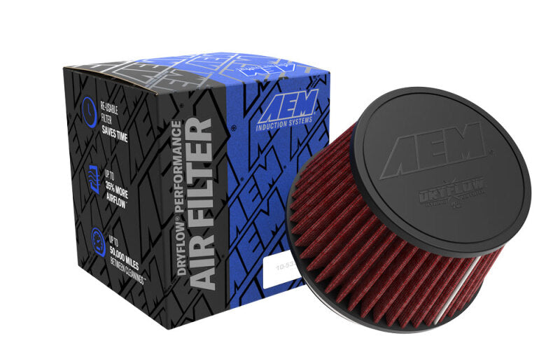 AEM Air Filter 5in Flange 6-1/2inb 5-1/8int 4inh AEM Induction Air Filters - Universal Fit