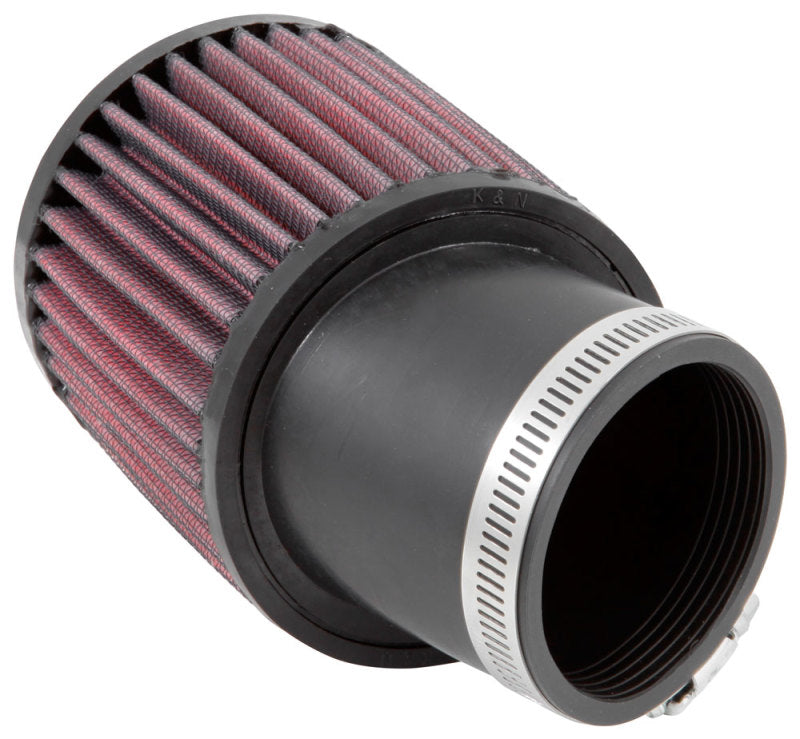 K&N Filter Universal Rubber Round Straight Filter 20 Deg Angled 2-7/16in Flange 3-3/4in OD 4in H K&N Engineering Air Filters - Universal Fit