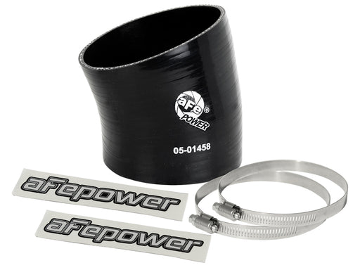 aFe Magnum FORCE Intake Coupling Kit (3-1/2IN ID to 3-1/4 IN ID x 15 Deg.) Elbow Coupler - Black aFe Air Intake Components