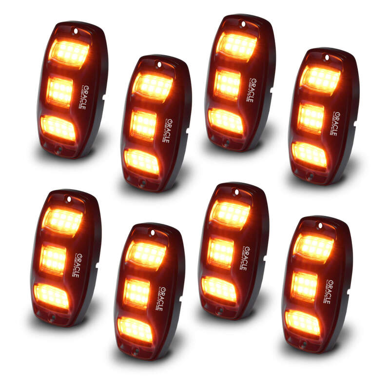 Oracle Underbody RGB+W Wheel Well Rock Light Kit - 8 PCS - ColorSHIFT ORACLE Lighting Light Bars & Cubes