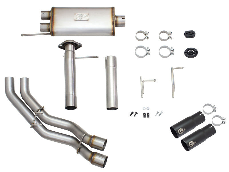 aFe Rebel Exhausts 3in SS Cat-Back 09-14 Ford F-150 4.6/5.0/5.4L w/ Black Tips aFe Catback