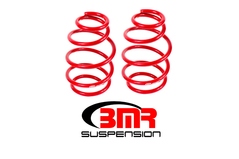 BMR 10-15 5th Gen Camaro V8 Front Lowering Springs - Red BMR Suspension Lowering Springs