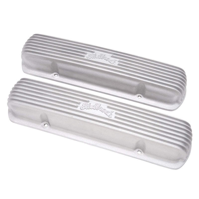 Edelbrock Valve Cover Classic Series Pontiac 1962-1979 301-455 CI V8 Satin Edelbrock Valve Covers