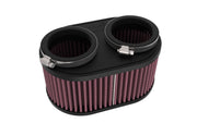K&N 2-1/8in DUAL FLG 6-1/4 X 4inOD 3inH Universal Clamp-On Air Filter K&N Engineering Air Filters - Universal Fit