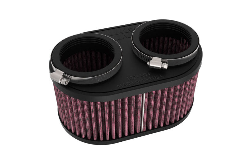K&N 2-1/8in DUAL FLG 6-1/4 X 4inOD 3inH Universal Clamp-On Air Filter K&N Engineering Air Filters - Universal Fit