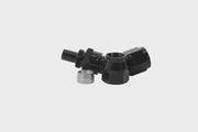 Aeromotive PTFE Hose End - AN-08 - 45 Deg - Black Anodized Aeromotive Fittings