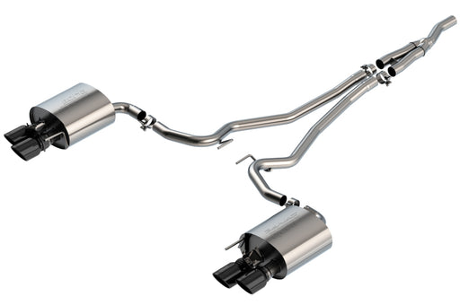 Borla 19-20 Ford Mustang Ecoboost 2.3L 2.25in S-type Exhaust w/ Valves - Black Chrome Tips Borla Catback