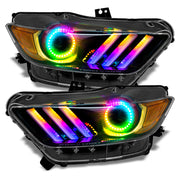 Oracle 15-17 Ford Mustang V6/GT/Shelby Dynamic DRL w/ Halo Kit - ColorSHIFT - Dynamic ORACLE Lighting Headlights