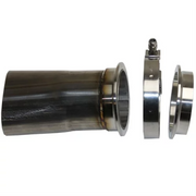 Granatelli 3in Round to 3in Oval Exhaust Pipe Adapter w/V-Band Connection Granatelli Motor Sports Exhaust Adapters