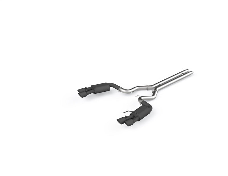 MBRP 18-19 Ford Mustang GT 5.0 3in Dual Split Rear Cat Back w/ Quad 4in Dual Wall Tips- Black Coated MBRP Catback