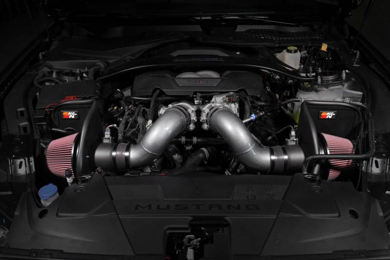 K&N 2024+ Ford Mustang V8 5.0L Typhoon Performance Air Intake System K&N Engineering Cold Air Intakes