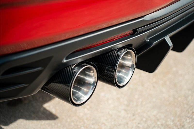 Corsa 2016-2024 Chevrolet Camaro SS / ZL1 Valved Axle-Back Exhaust w/ Carbon Fiber Quad Tips CORSA Performance Axle Back