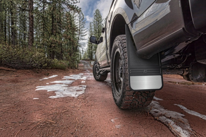 Husky Liners Universal 12in Wide Black Rubber Rear Mud Flaps w/ Weight Husky Liners Mud Flaps