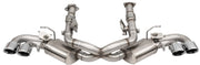 Corsa 20-25 Corvette C8 3in Valved Cat-Back 4.5in Pol Quad Tips Fits Factory Perf Exhaust DeletesAFM CORSA Performance Catback