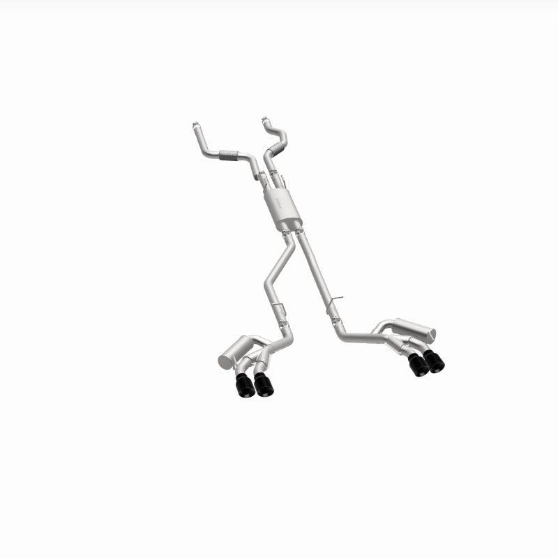 MagnaFlow 20-21 Ford Explorer 3.0L V6 Dual Exit Quad Black Chrome Tip Street Series Cat-Back Exhaust