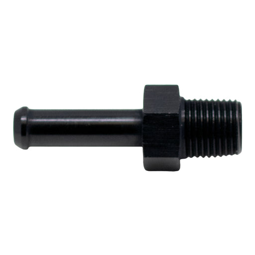 DeatschWerks 1/8in NPT Male Thread 1/4in Hose Barb - Anodized Matte Black DeatschWerks Fittings