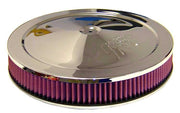 K&N 14in Red Custom Air Cleaner Assembly - 5.125in ID x 14in OD x 3.87in H K&N Engineering Carburetor Air Cleaners