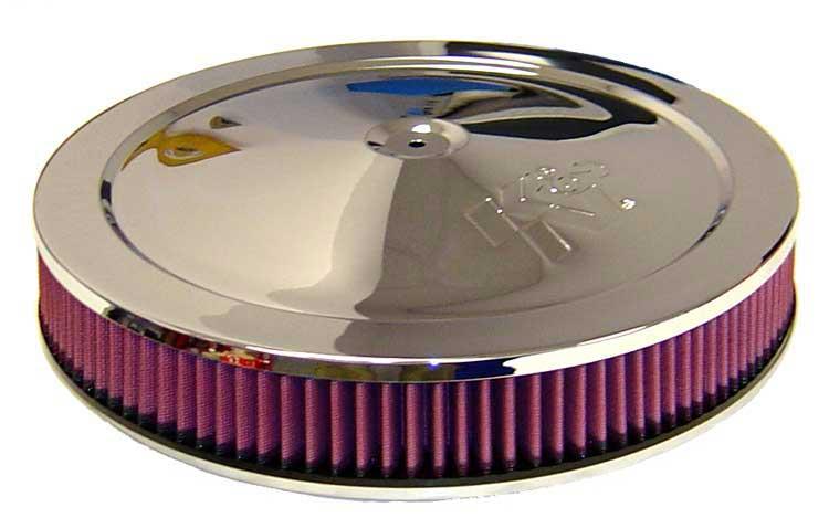 K&N 14in Red Custom Air Cleaner Assembly - 5.125in ID x 14in OD x 3.87in H K&N Engineering Carburetor Air Cleaners