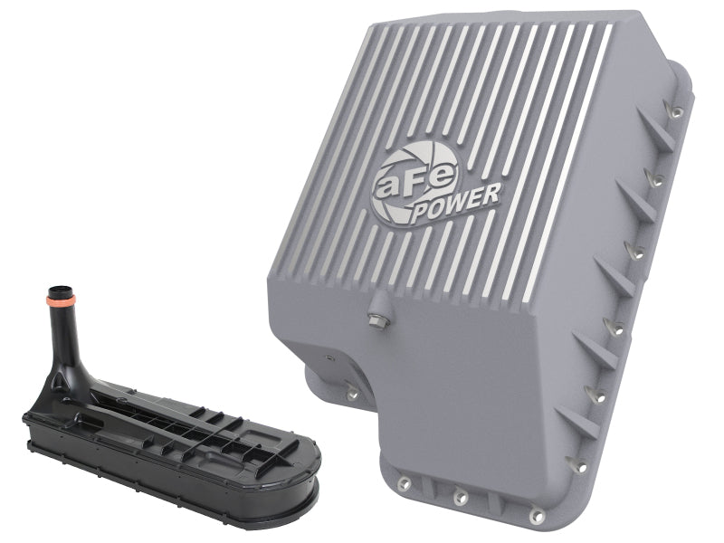 aFe Transmission Pan (Raw); Ford Diesel Trucks 03-10 V8-6.0/6.4L (td) aFe Diff Covers