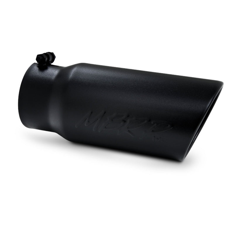 MBRP Universal Tip 5 O.D. Angled Rolled End 4 inlet 12 length - Black Finish MBRP Tips