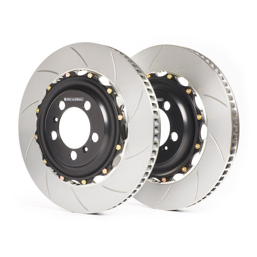 GiroDisc Audi B9 S4/S5/SQ5 Zinc Plated Slotted Front 2-Piece Rotors GiroDisc Brake Rotors - Slotted