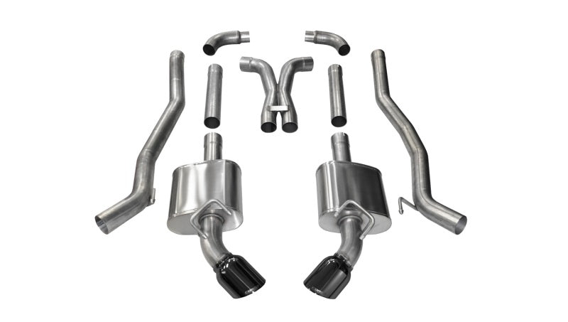 Corsa 2011-2015 Chevrolet Camaro SS 6.2L V8 Manual Black Xtreme 3in Cat-Back CORSA Performance Catback