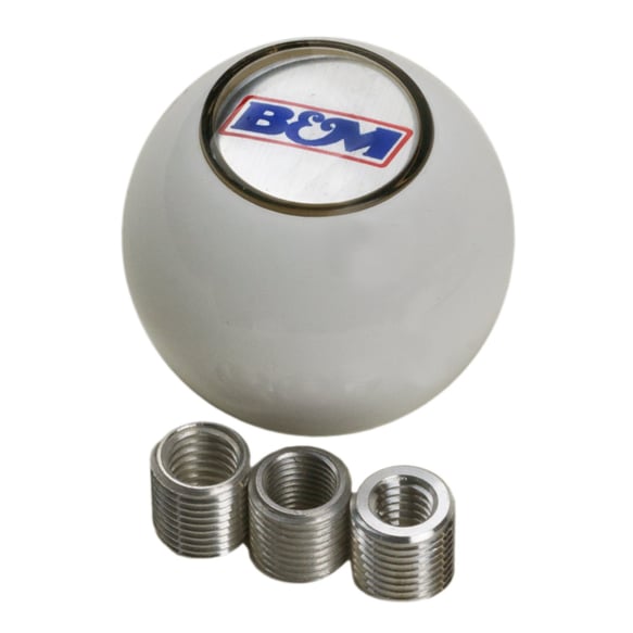 B&M White Shifter Knob 46110 B&M Autoparts