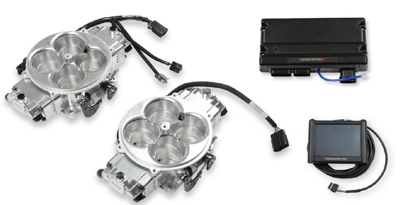 Holley EFI Terminator X Stealth 2x4 4500 Kit - Shiny Holley EFI Autoparts
