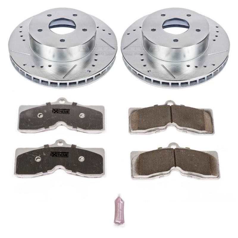 Power Stop 63-82 Chevrolet Corvette Front Z26 Street Warrior Brake Kit PowerStop Brake Kits - Performance D&S