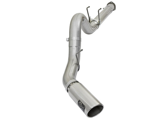 aFe ATLAS 5in DPF-Back Alum Steel Exhaust System w/Polished Tip 2017 Ford Diesel Trucks V8-6.7L (td) aFe DPF Back
