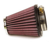 K&N Universal Chrome Filter 2.063in Flange ID x 3.5in Base OD x 2in Top OD x 4in H K&N Engineering Air Filters - Universal Fit