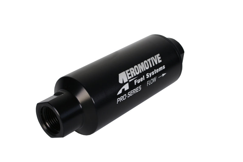 Aeromotive Pro-Series In-Line Filter - AN-12 - 40 Micron SS Element - Nickel Chrome Finish Aeromotive Fuel Filters