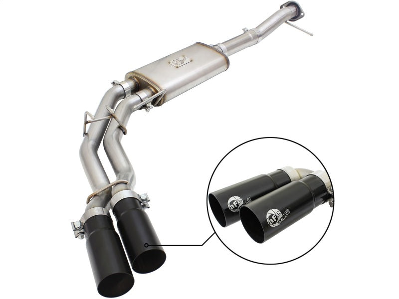 aFe Rebel Exhausts 3in SS Cat-Back 09-14 Ford F-150 4.6/5.0/5.4L w/ Black Tips aFe Catback