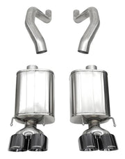 Corsa 06-13 Chevy Corvette C6 Z06 7.0L / 09-13 ZR1 6.2L Black PVD AxleBack Exhaust w/4.5in Twin Tips CORSA Performance Axle Back