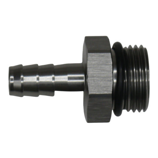 DeatschWerks 10AN ORB Male to 3/8in Male Triple Barb Fitting (Incl O-Ring) - Anodized DW Titanium DeatschWerks Fittings