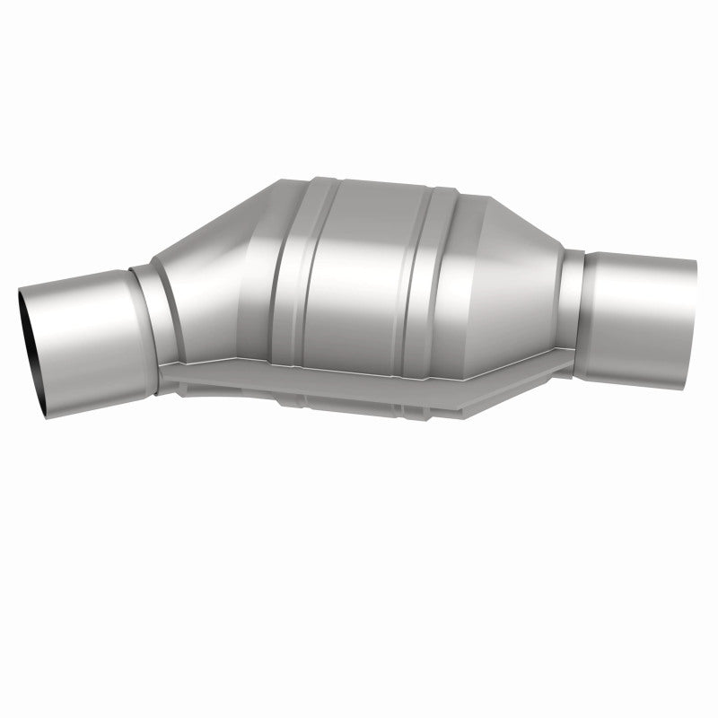 MagnaFlow Universal Catalytic Converter 2in Inlet/Outlet Angled Offset/Center Oval (California) Magnaflow Catalytic Converter Universal