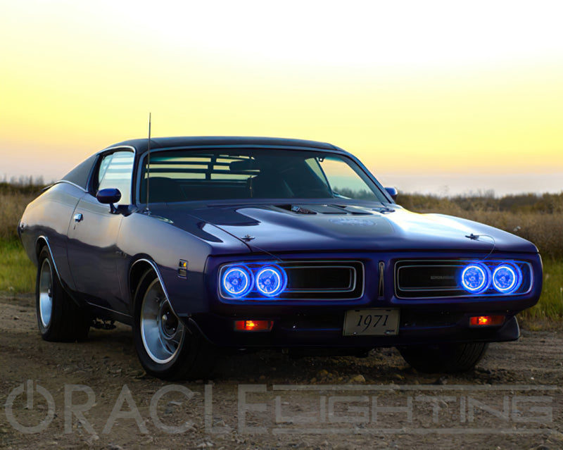 Oracle Pre-Installed Lights 5.75 IN. Sealed Beam - Blue Halo ORACLE Lighting Headlights