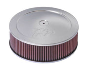 K&N Custom Round Filter 5-1/8in FLG / 11in Dia / 4-3/4in H w/VENT K&N Engineering Carburetor Air Cleaners