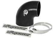 aFe Magnum FORCE CAI Univ. Silicone Coupling Kit (3.5in. ID to 3in. ID) 90Deg. Elbow Reducer - Black aFe Air Intake Components