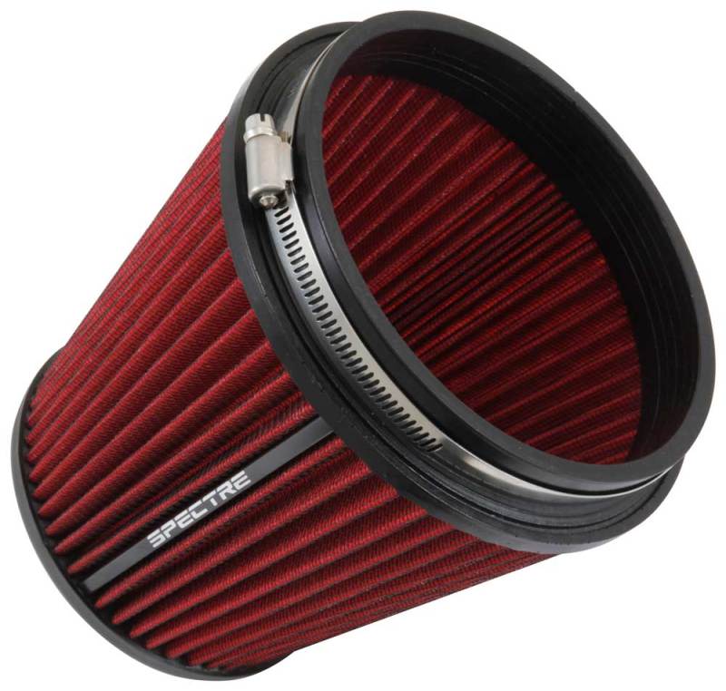 Spectre HPR Conical Air Filter 6in. Flange ID / 7.313in. Base OD / 7in. Tall - Red Spectre Air Filters - Universal Fit