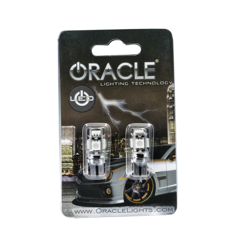 Oracle T10 5 LED 3 Chip SMD Bulbs (Pair) - Blue ORACLE Lighting Bulbs