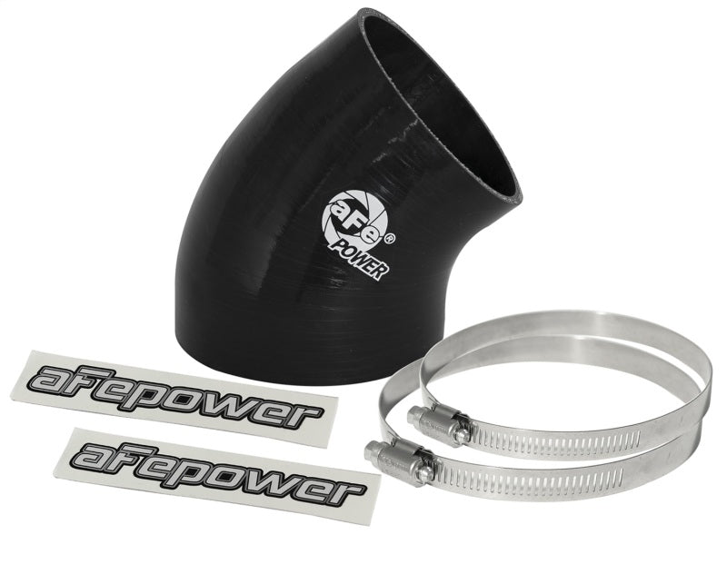 aFe MagnumFORCE Cold Air Int Sys Spare Parts Kit (4-3.5in ID x 40 Deg) Elbow Reducing Coupler - Blk aFe Air Intake Components