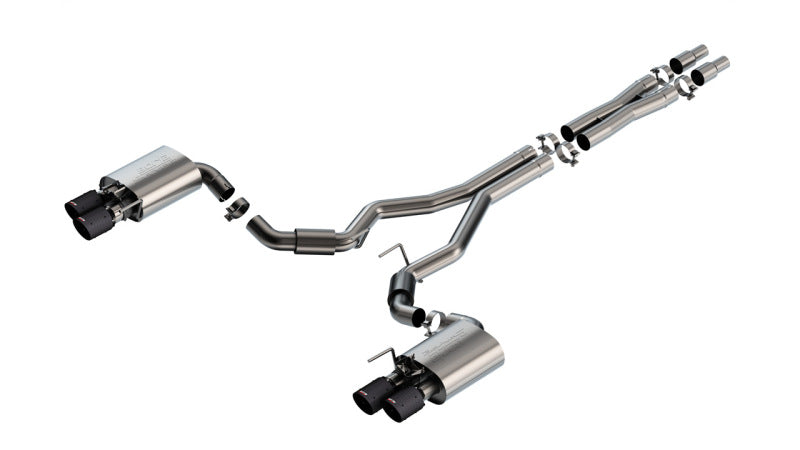 Borla 2024 Ford Mustang GT 5.0L V8 w/ Active Exhaust S-Type Cat-Back Exhaust System - Carbon Fiber Borla Catback