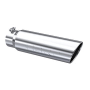 MBRP Universal 5in OD Angled Rolled End 4in Inlet 18in Length T304 Exhaust Tip MBRP Steel Tubing