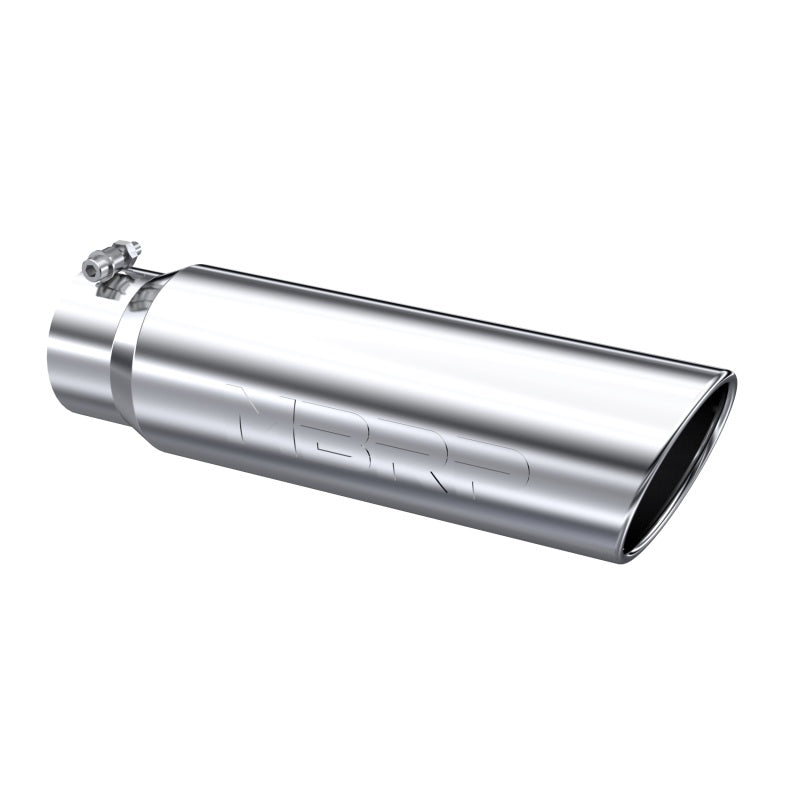 MBRP Universal 5in OD Angled Rolled End 4in Inlet 18in Length T304 Exhaust Tip MBRP Steel Tubing
