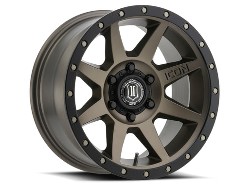 ICON Rebound 17x8.5 6x135 6mm Offset 5in BS 87.1mm Bore Bronze Wheel ICON Wheels - Cast