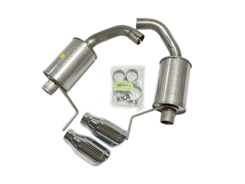 Roush 15-26 Ford Mustang 3.7L/2.3L V6/I4 Exhaust Kit w/ Round Tips Roush Axle Back