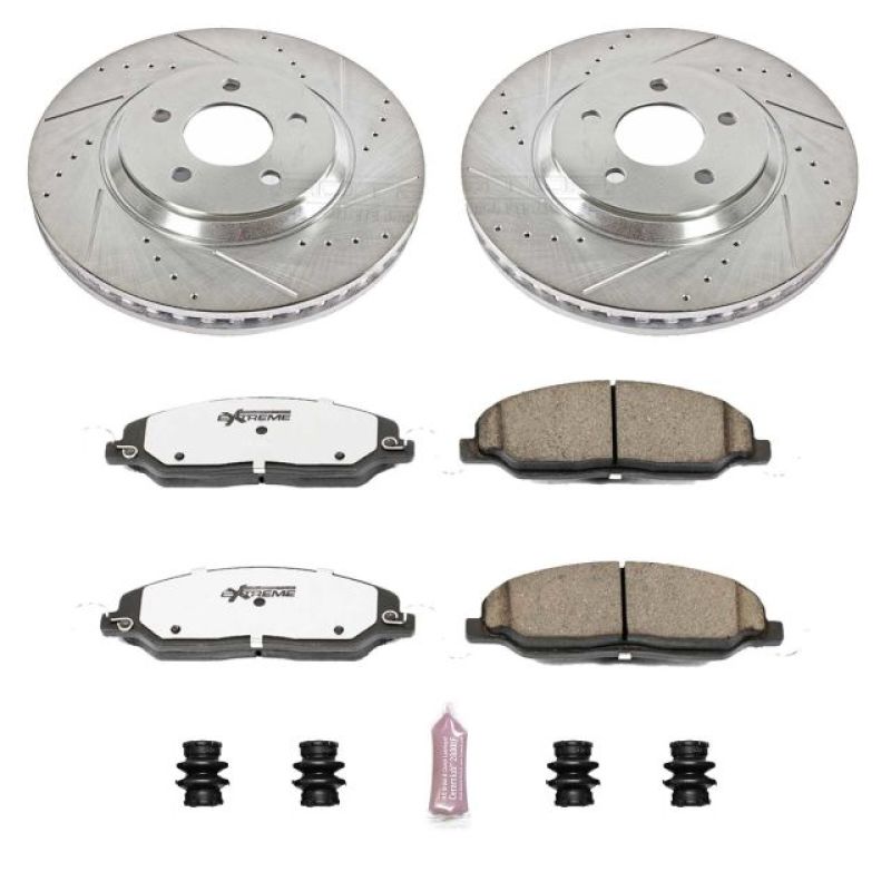 Power Stop 05-10 Ford Mustang Front Z26 Street Warrior Brake Kit PowerStop Brake Kits - Performance D&S