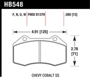 Hawk 15-19 Alfa Romeo 4C 1.7L Base OE Incl.Pad Wear Sensor Front ER-1 Brake Pads Hawk Performance Brake Pads - Racing